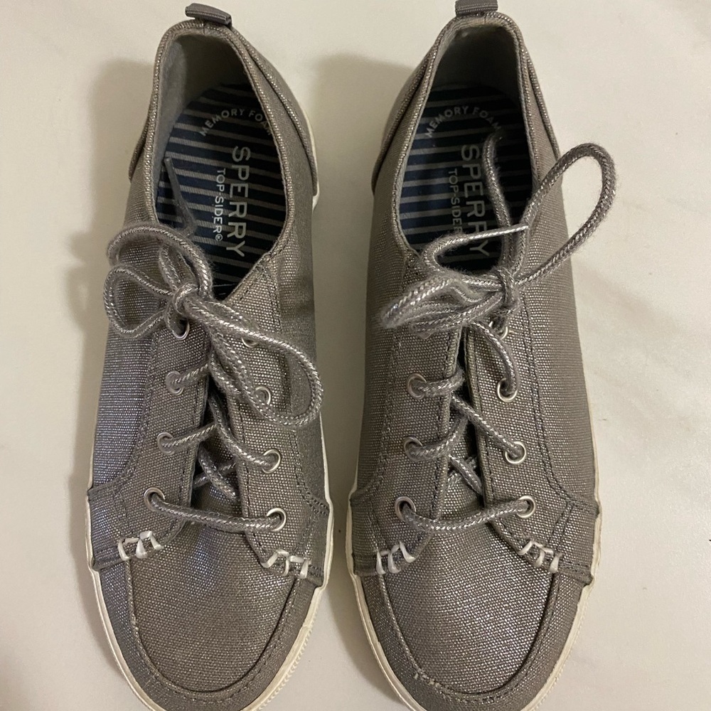Sperry Lounge LTT metallic canvas sneakers